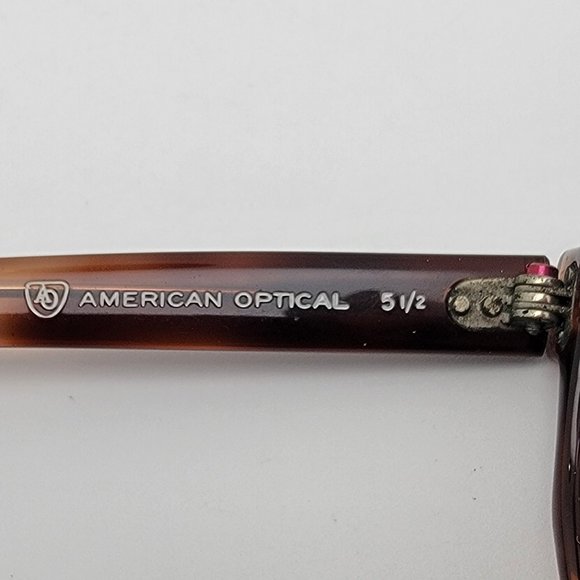 American Optical AO 521 Brown Tortoise Eyeglasses Frame USA 48-17-130 - Picture 7 of 12